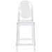 Flash Furniture Revna Ghost Counter Stool with Oval Back in Revna Transparent Crystal