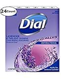 Dial Lavender & Twilight Jasmine Antibacterial Deodorant Soap, 4 oz. Bars -24 Count
