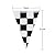 LOLOAJOY Black White Checkered Pennant Banner Racing Flag Party Flag Banner Accessory for Race Car Party Decor Birthday Party Decoration