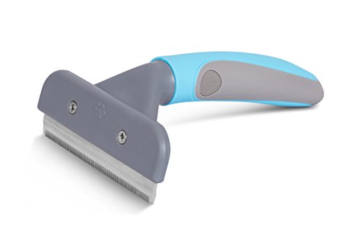 Internet's Best DeShedding Tool for Dogs & Cats | Pet Grooming Brush 4 Inches Wide | Small Medium & Large Pets | Blue & Grey - Thumbnail 6