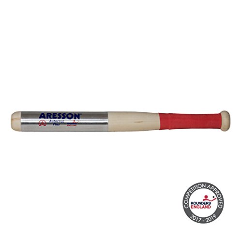 Aresson Autocrat Plus Bat Rounders Bat - Black/Natural, 18 Inch