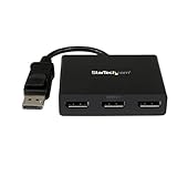 StarTech.com 3 Port DisplayPort MST Hub - 4K 30Hz - DisplayPort to DisplayPort Multi Monitor Splitter for 3 DP Monitor Setup (MSTDP123DP)