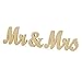E-accexpert Mr & Mrs Letters Sign Vintage Style Wooden DIY Decor for Wedding Decoration Table Decor