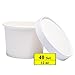 Belinlen Paper Ice Cream Cups with Lids, Hot/Cold Soup Cups (White, 40, 12 oz)