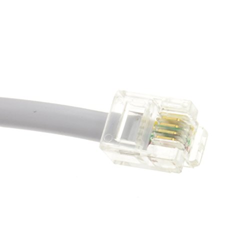 kenable RJ11 Male Plug to 4 wire RJ45 Male Plug Flat Cable Lead 3m (~10 feet) - Thumbnail 4