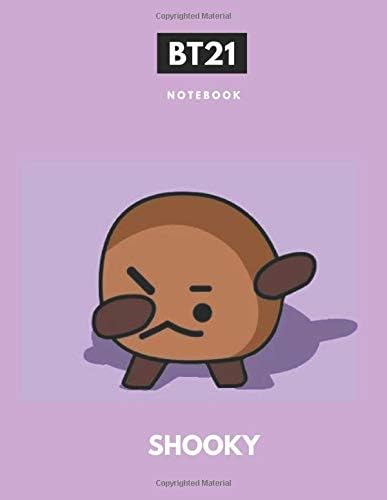BTS BT21 SHOOKY KPOP NOTEBOOK: Back to School Wide Ruled Composition Journal for Grade School Students