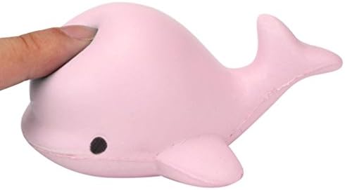 FINERINE Cute Mochi Squishy Cat Squeeze Healing Fun Kids Kawaii Toy Stress Reliever Decor (Pink)