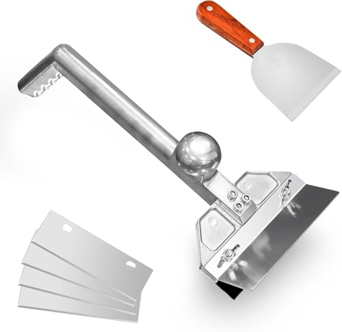 Grill Scraper Heavy Duty Griddle Scraper Set with Replacement Blades Flat Top