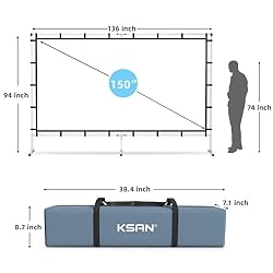 Projector Screen, KSAN Outdoor HD 4K Projector
