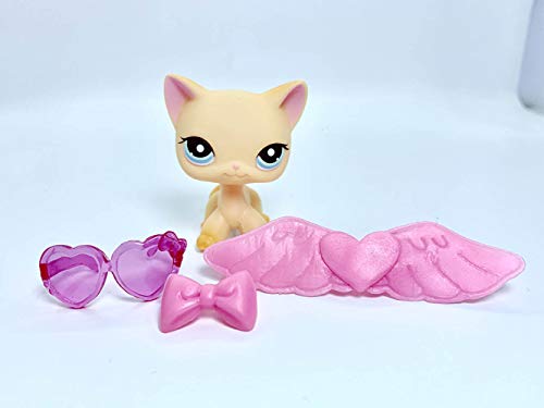 DZH Littlest Pet Shop Collection LPS Toy #339 Yellow Short Hair Kitten Cat Rare Add 3 Accessories