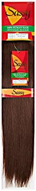 The Sassy Collection Silky Straight Brown 18 Inch Human Hair Extension #4 Brown
