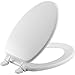 Bemis 1400TTA 000 Economy Toilet Seat, ELONGATED, Durable Enameled Wood, White primary