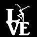 CCI Fire Dancer Love DMB Premium Decal Vinyl Sticker|Cars Trucks Vans Walls Laptop| White |5.5 x 4.25 in|CCI1186