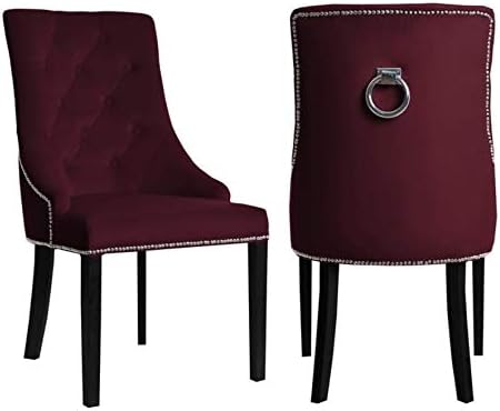 Ein Paar 2 Stuck Luxus Nieten Samt Esszimmerstuhle Mit Ruckenring Senf Gold Amazon De Kuche Haushalt