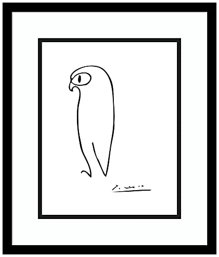 Amanti Art Framed Wall Art Print 20x17 Owl by Pablo Picasso, Animals Wall Art,…
