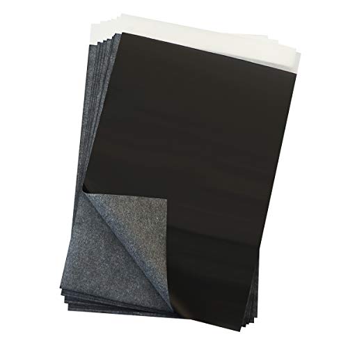 GraceMake Carbon Transfer Paper Black A4 (8.27 x 11.69 inch) Tracing Papers Paper, Canvas and Other Art Surfaces (Black)200Sheets