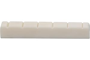 GUTAHARE Left Handed Bone Acoustic Guitar Nut Pre Slotted Guitar Nut for Classical Guitar Accessories 52 * 6 * 9mm