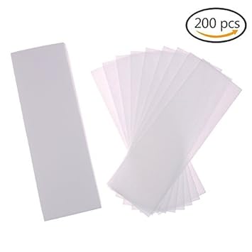 Buytra 200 Pack Hair Removal Waxing Strips Non Woven Wax Strips