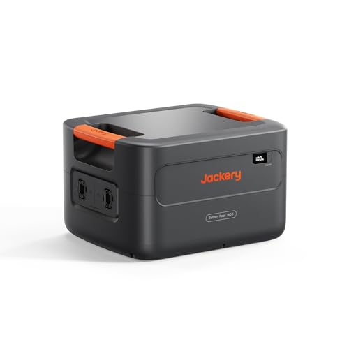 Jackery Battery Pack 3600 Extra Battery, 3584kWh LiFePO4 with 10-Year Lifespan, for HomePower 3600 Plus Portable Power Station Series, for Home Use, Emergency, Power Outages