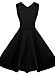 Miusol?Women's Cut Out V-Neck Vintage Casual 1950'S Retro Bridesmaid Dress (X-Large, Black)
