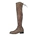 Kaitlyn Pan Women's Microsuede Flat Heel Over The Knee Thigh High Boots