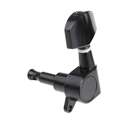 Baynne Guitar Tuning Pegs 3R3L Tuning Pegs String Keys Tuners Machine Heads for Strat Tele Electric Black