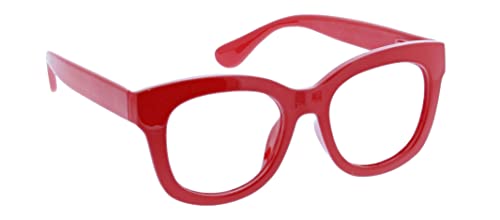 Peepers by PeeperSpecs Oprah\'s Favorite Women\'s Center Stage Oversized Blue Light Blocking Reading Glasses - Red +1.50