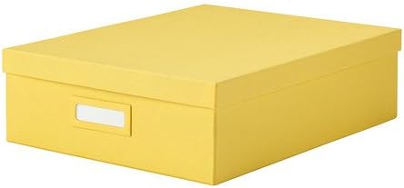 IKEA Tjena - Caja con compartimentos, amarillo - 27x35x10 cm: Amazon.es: Hogar