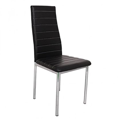 Unique360 Steel Moscow Dining Chair, (Black)