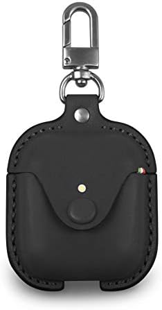 Premium Genuine Leather Case for AirPods Blue Depth (Black)