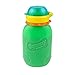 Green 6 oz Squeasy Snacker Spill Proof Silicone Reusable Food Pouch - for Both Soft Foods and Liquids - Water, Apple Sauce, Yogurt, Smoothies, Baby Food - Dishwasher Safe