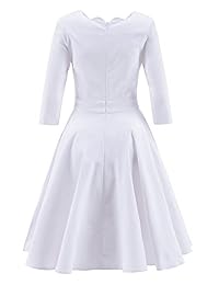 Vestido de coctel con escote festoneado Ouges, estilo vintage de los años 50