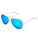 MT.MIT Classic Retro Aviator Style Polarized Sunglasses 100% UV Protection(Blue)