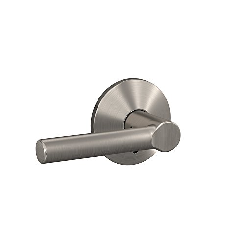 Schlage Custom FC21 BRW 619 KIN Broadway Lever with Kinsler Trim Hall-Closet and Bed-Bath Lock, Satin Nickel