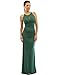 PattyBoutik Women's Keyhole Ruched Sides Slit Maxi Dress (Green M)