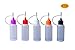 Femitu 10 PCS 15ml Steel Needle Drip Tip Plastic Empty Bottle Mixed Colors Travel Size for E-Juices & Liquids