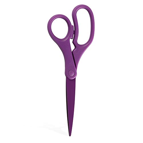 image for JAM PAPER Multi-Purpose Precision Scissors - 8 Inch - Purple - Ergonom