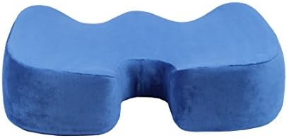 Lovehome Memory Foam Coccyx Seat Cushion Chair Cushion Alleviates Lower Back or Sciatica Pain (Blue)