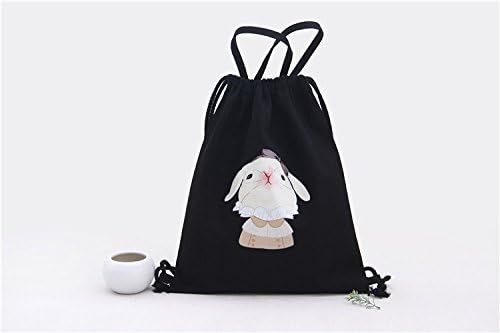 Drawstring Bag - Shoulder Bags for Girls Women Canvas Handbag Baclpacks Drawstring Shoes Storage Bags Schoolbags Travel Shoulder Bags B467 - Beach Backpack(rabbit)