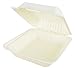 Green Earth 8-Inch, 200-Count, 1-Compartment, Compostable Clamshell, Natural Bagasse (Sugarcane Fiber), Take-Out/To-Go Food Boxes - Biodegradable Containers, Hinged Lid - Microwave-Safe - Gluten-Free