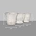 Sullivans Small White Ceramic Vase Set, Various Sizes, Distressed White, Set of 3 (CM2585)