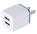 Wall Charger, 15W Universal Dual Port 2.1A & 1A Rapid Portable USB Travel Wall Adapter for iPhone 7 6S Plus, 5S, iPad Pro, Galaxy S8, S7, S6 Edge Plus, S5, Nexus, HTC, Android GoPro & More (3 Pack)