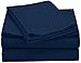 Clara Clark Premier 1800 Series 3-Piece Duvet Cover, Queen, Navy Blue