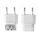 WOVTE Europe Plug Converter Travel Charger Adapter for Apple iBook MacBook White Pack of 2 primary