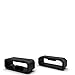 ECSEM Replacement Silicon Fastener Ring Connector Security Loop Compatible with Fitbit Charge HR Wireless Activity Wristband ONLY(10, Black)