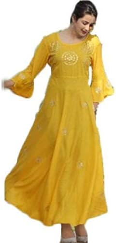 Moniba Women's Gota Patti Work Long Kurti (Up Down Kurti)
