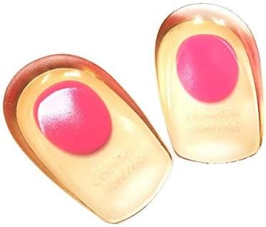SturdyFoot Silicone Gel Comfort Heel Cups Pads/Insoles/Inserts (Medium (Pink Dot) UK 3-6.5/EU 36-40)