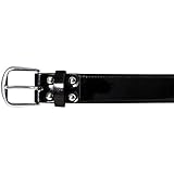 Champro Adult Patent Leather Baseball Belt Black L