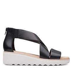 Clarks Women's Ankle Strap Sandals, Black Black