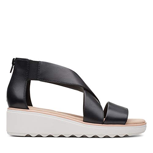 Clarks Women's Ankle Strap Sandals, Black Black
